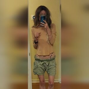 NWT Free People We The Free Thermal Long Sleeve Sand Color